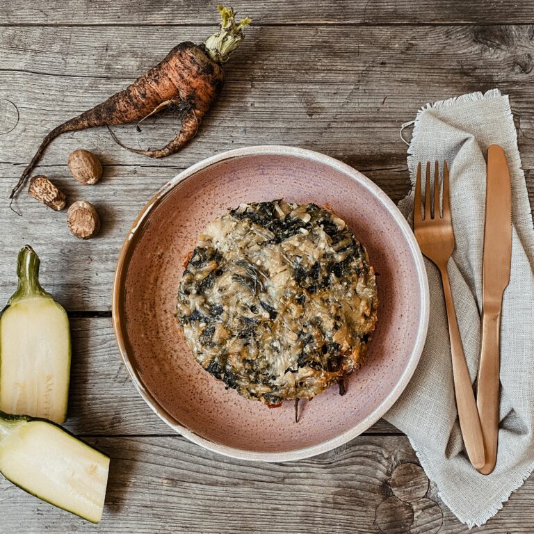 Gemüse-Lasagne mit Blattspinat
