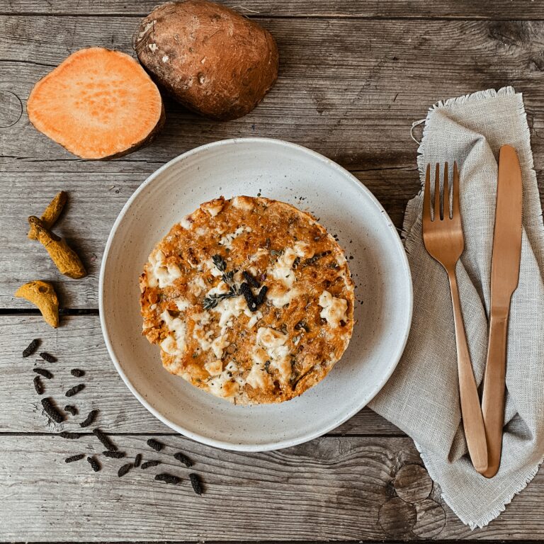 Linsen-Süßkartoffel-Auflauf