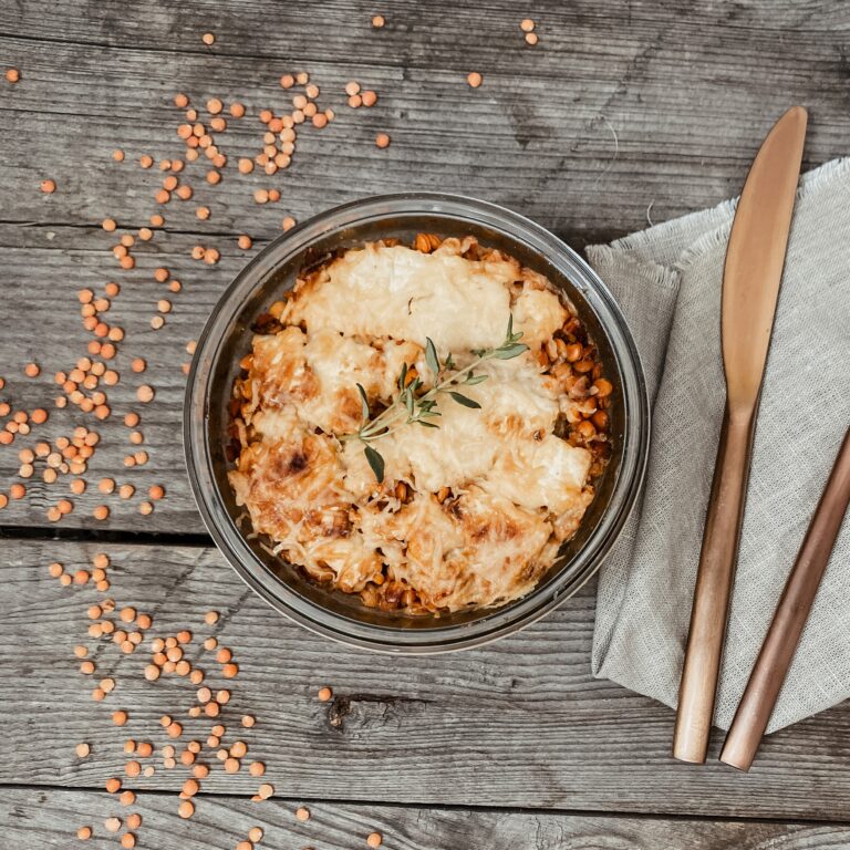 Süßkartoffel-Auflauf mit Rind